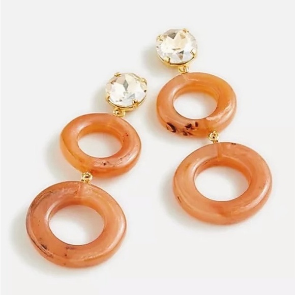 J. CREW CIAMBELLA CRYSTAL AND ROUND DANGLE EARRINGS - Picture 5 of 6